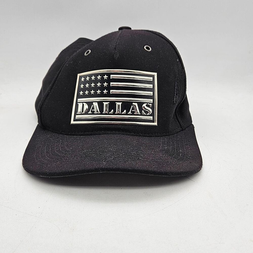 Dallas USA Flag Hat Cap Snap Back Mens One Size Black Original Twill Patriotic